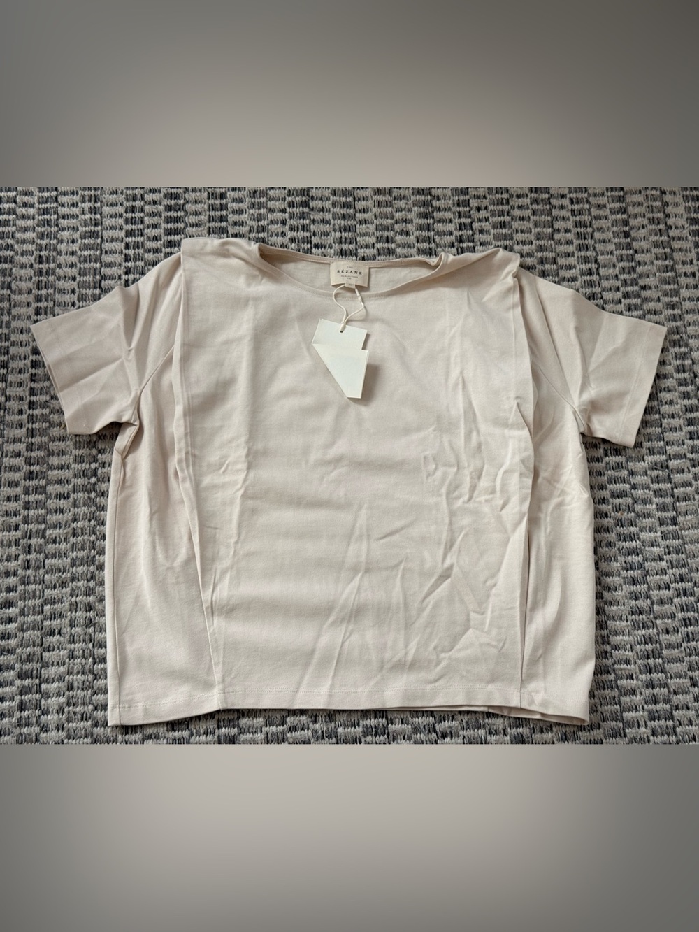 NWT Sezane Short Sleeve Tee in blush size M - Picture 1 of 4